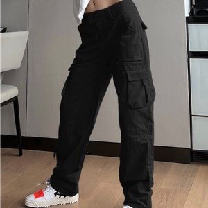 Black cargo pants